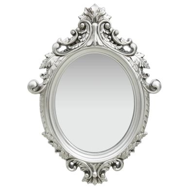Miroir Mural Style Château 56x76 Cm Argenté