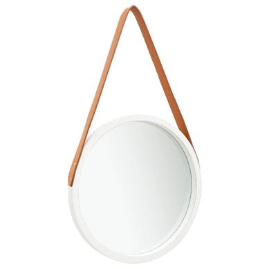 Miroir Mural Avec Sangle 40 Cm Blanc Miroir Mural Avec Sangle 40 Cm Blanc