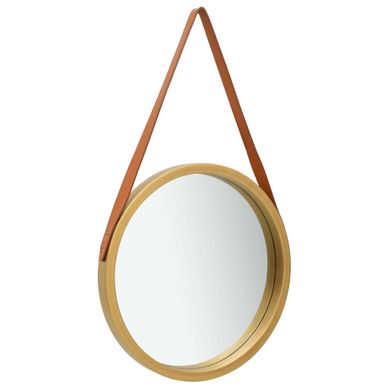Miroir Mural Avec Sangle 40 Cm Doré