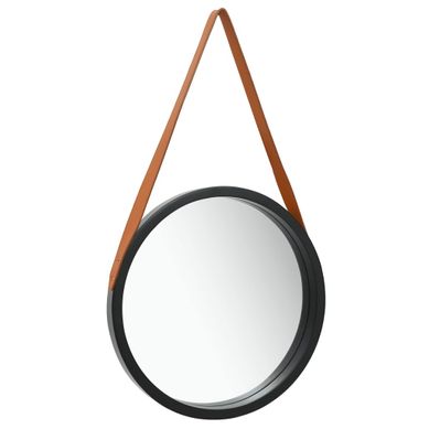 Miroir Mural Avec Sangle 40 Cm Noir