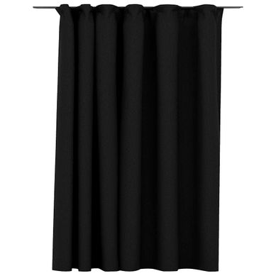 Rideau Occultant D'aspect De Lin Crochets Anthracite 290x245 Cm