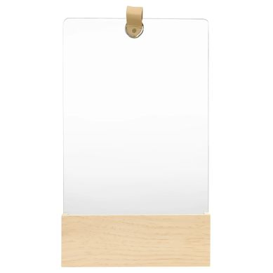 Miroir Mural Bois De Pin Massif 23x39,5 Cm