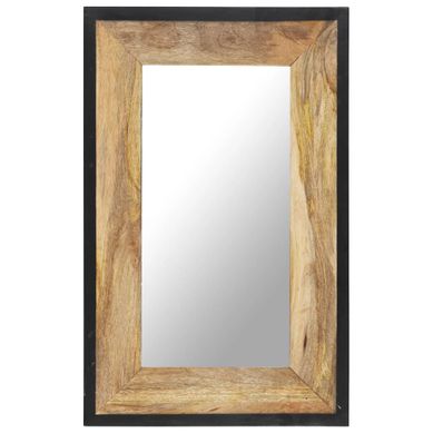 Miroir 80x50 Cm Bois De Manguier Massif
