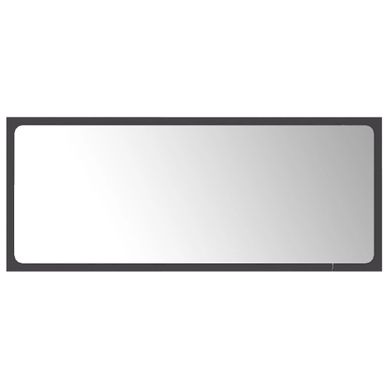 Miroir De Salle De Bain Gris 90x1,5x37 Cm Aggloméré