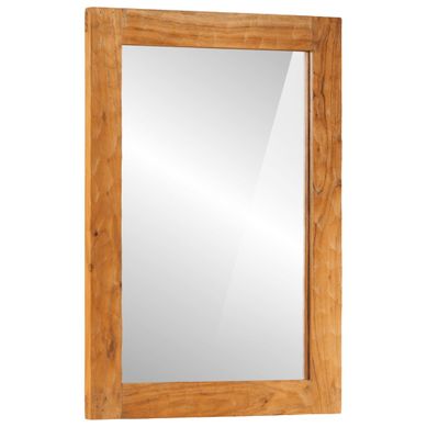 Miroir Salle De Bain 50x70x2,5 Cm Bois Massif D'acacia Et Verre Miroir Salle De Bain 50x70x2,5 Cm Bois Massif D'acacia Et Verre