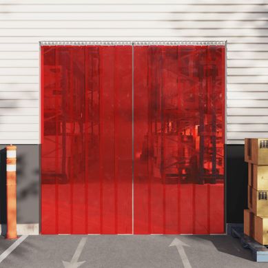 Rideau De Porte Rouge 300 Mmx2,6 Mm 25 M Pvc