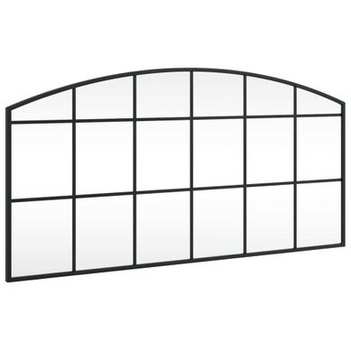 Miroir Mural Noir 100x50 Cm Arche Fer