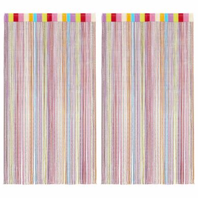 Rideau En Fils 2 Pièces 140 X 250 Cm Multicolore