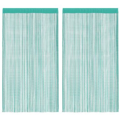 Rideau En Fils 2 Pièces 140 X 250 Cm Turquoise