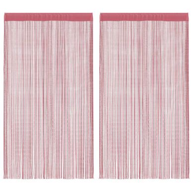 Rideau En Fils 2 Pièces 140 X 250 Cm Rose