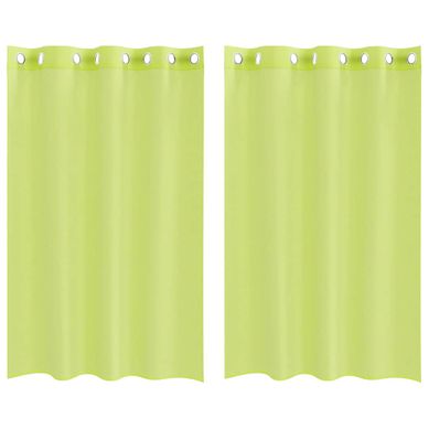 Rideaux En Voile Avec Oeillets 2 Pièces Vert Pomme 140x175 Cm