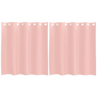 Rideaux En Voile Avec Oeillets 2 Pièces Rose 140x140 Cm