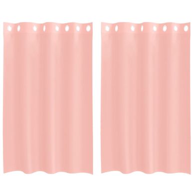 Rideaux En Voile Avec Oeillets 2 Pièces Rose 140x175 Cm