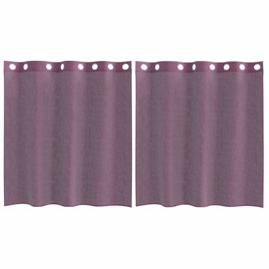 Rideaux En Voile Avec Oeillets 2 Pièces Violet 140x140 Cm Rideaux En Voile Avec Oeillets 2 Pièces Violet 140x140 Cm