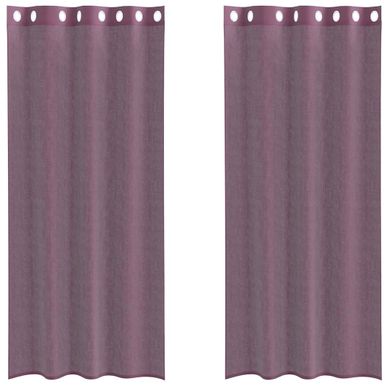 Rideaux En Voile Avec Oeillets 2 Pièces Violet 140x225 Cm Rideaux En Voile Avec Oeillets 2 Pièces Violet 140x225 Cm