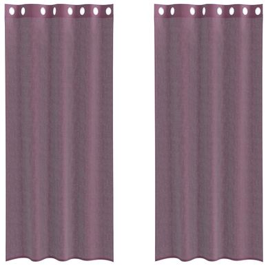 Rideaux En Voile Avec Oeillets 2 Pièces Violet 140x245 Cm Rideaux En Voile Avec Oeillets 2 Pièces Violet 140x245 Cm