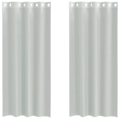 Rideaux En Voile Avec Oeillets 2 Pièces Gris Clair 140x225 Cm