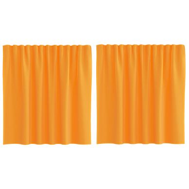 Rideaux En Voile Avec Boucles 2 Pièces Orange 140x140 Cm