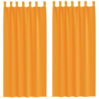 Rideaux En Voile Avec Boucles 2 Pièces Orange 140x245 Cm