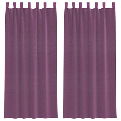 Rideaux En Voile Avec Boucles 2 Pièces Violet 140x225 Cm Rideaux En Voile Avec Boucles 2 Pièces Violet 140x225 Cm
