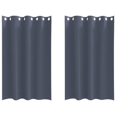 Lot de 2 Rideaux Occultants Anthracite Polyester  175 x140