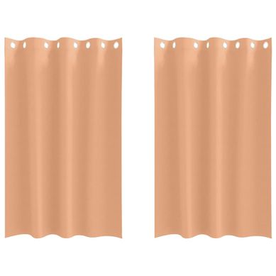 Lot de 2 Rideaux Occultants Marron Clair Polyester  175 x140
