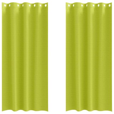 Lot de 2 Rideaux Occultants Vert Polyester 245x140