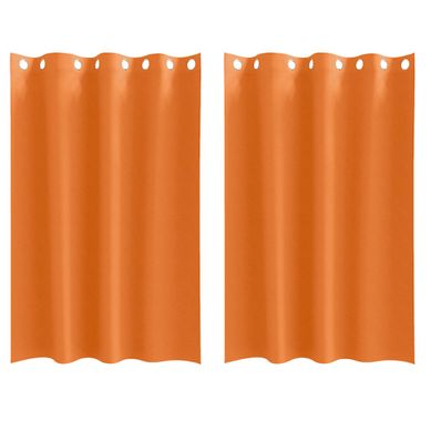 Lot de 2 Rideaux Occultants Orange Vif Polyester  175 x140