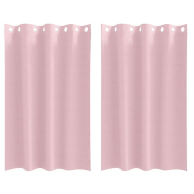 Lot de 2 Rideaux Occultants Rose Bébé Polyester  175 x140