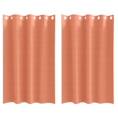Lot de 2 Rideaux Occultants Couleur Terre Cuite Polyester  175 x140