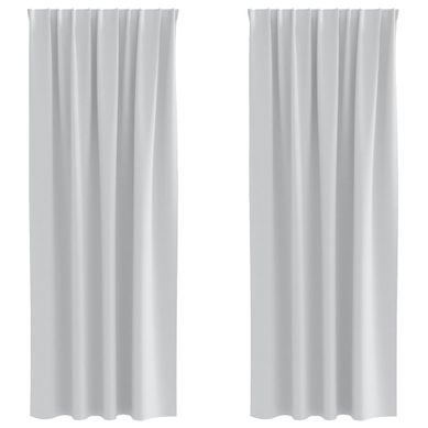 Lot de 2 Rideaux Occultants Gris Pâle Polyester 245x140