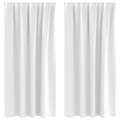 Lot de 2 Rideaux Occultants Blanc Lumineux Polyester