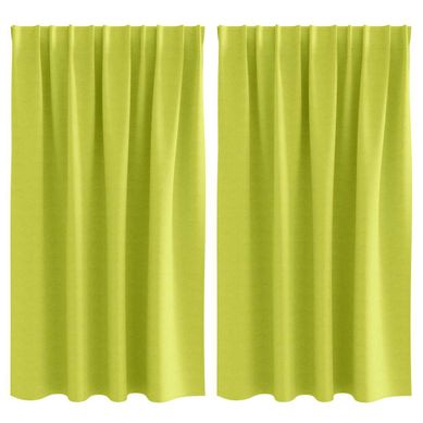 Lot de 2 Rideaux Occultants Vert Polyester