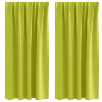 Lot de 2 Rideaux Occultants Vert Polyester  175 x140