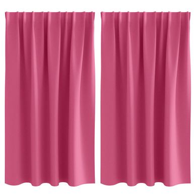 Lot de 2 Rideaux Occultants Rose Vif Polyester