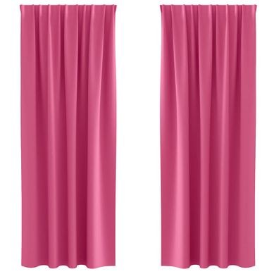 Lot de 2 Rideaux Occultants Rose Vif Polyester 225x140