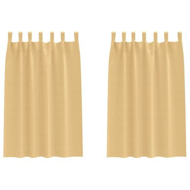 Lot de 2 Rideaux Occultants Beige Polyester  175 x140