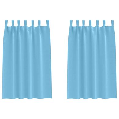 Lot de 2 Rideaux Occultants Bleu Clair Polyester  175 x140
