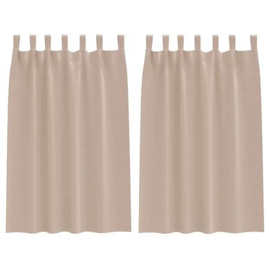 Lot de 2 Rideaux Occultants Taupe Polyester  175 x140