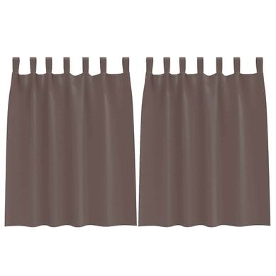 Lot de 2 Rideaux Occultants Marron Foncé Polyester 140x140