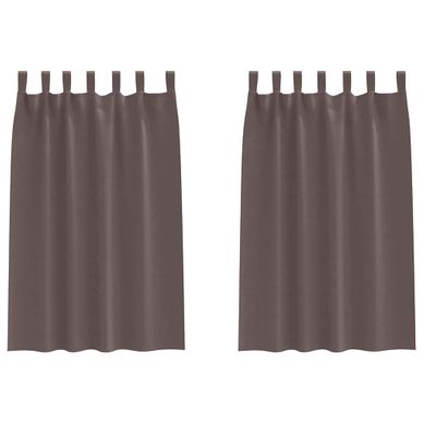 Lot de 2 Rideaux Occultants Marron Foncé Polyester  175 x140