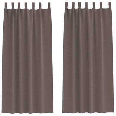 Lot de 2 Rideaux Occultants Marron Foncé Polyester