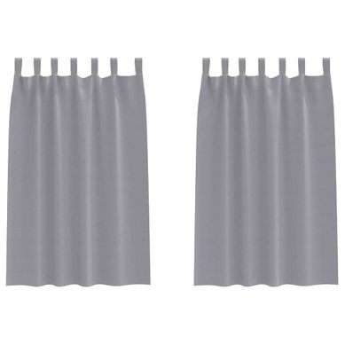 Lot de 2 Rideaux Occultants Gris Clair Polyester  175 x140