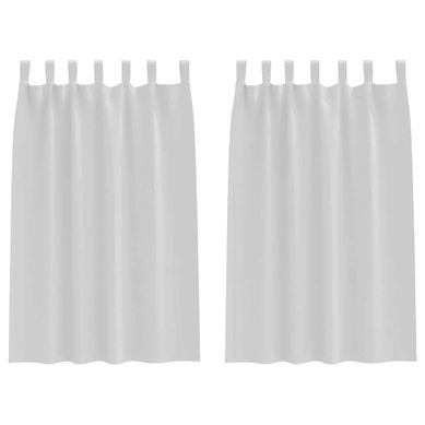 Lot de 2 Rideaux Occultants Gris Pâle Polyester 175 x140