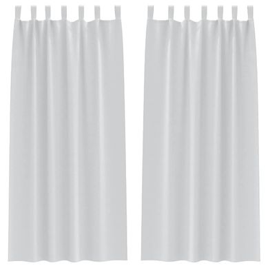 Lot de 2 Rideaux Occultants Gris Pâle Polyester 260x140