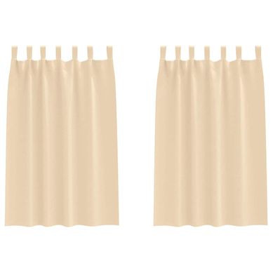 Lot de 2 Rideaux Occultants Crème Polyester  175 x140
