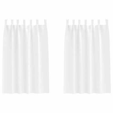 Lot de 2 Rideaux Occultants Blanc Pur Polyester  175 x140