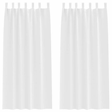 Lot de 2 Rideaux Occultants Blanc Pur Polyester 225x140