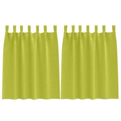 Lot de 2 Rideaux Occultants Vert Polyester 140x140