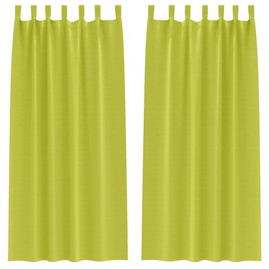 Lot de 2 Rideaux Occultants Vert Polyester 260x140